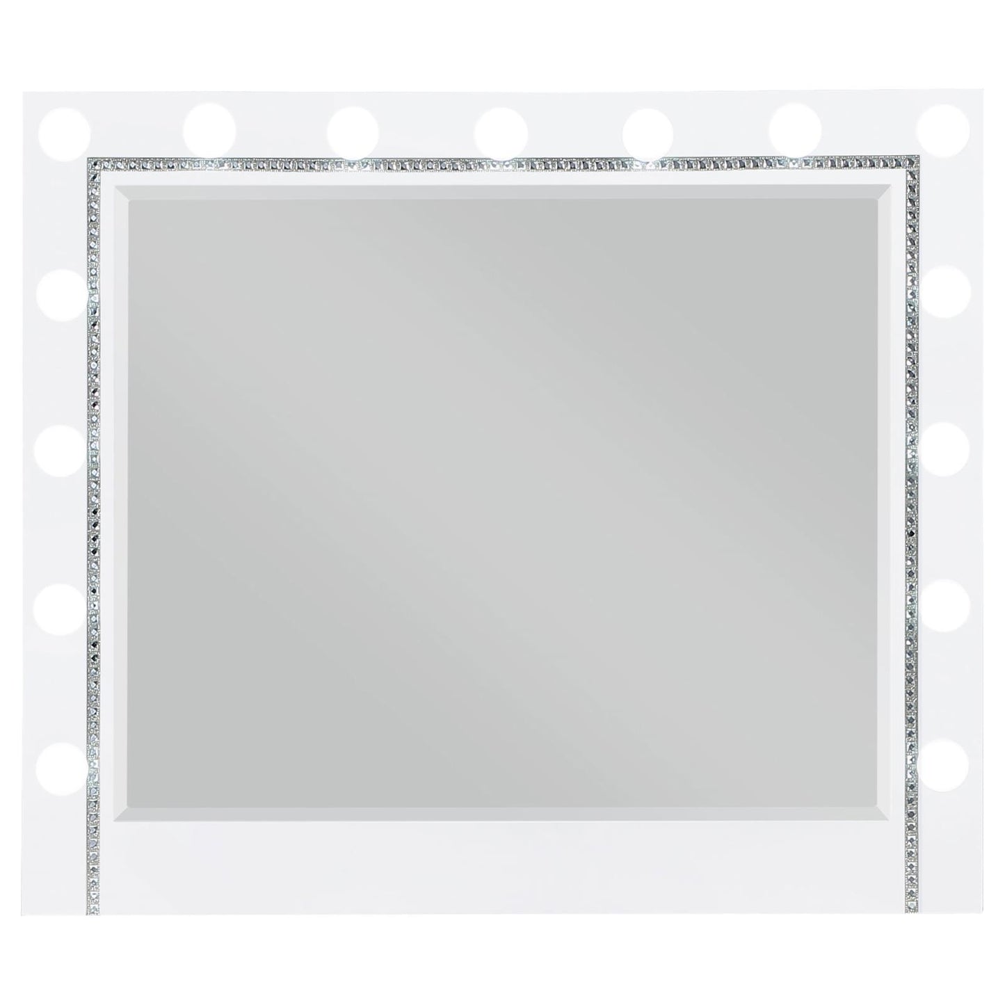Eleanor White Rectangular Mirror with Light