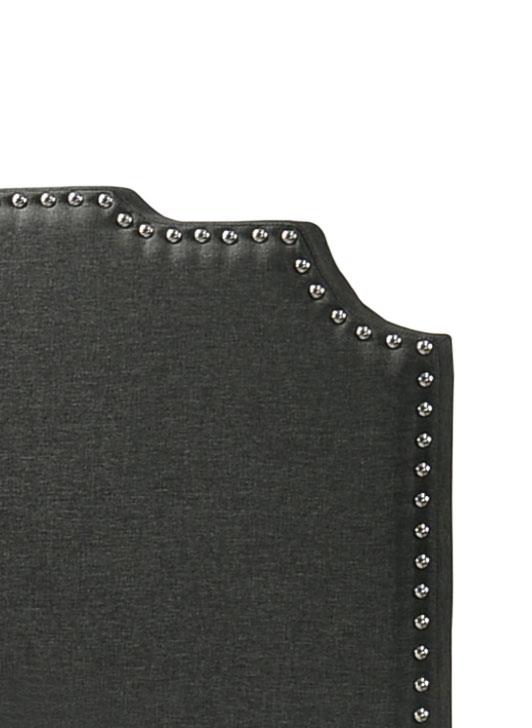 Tamarac Upholstered Nailhead Queen Bed Grey