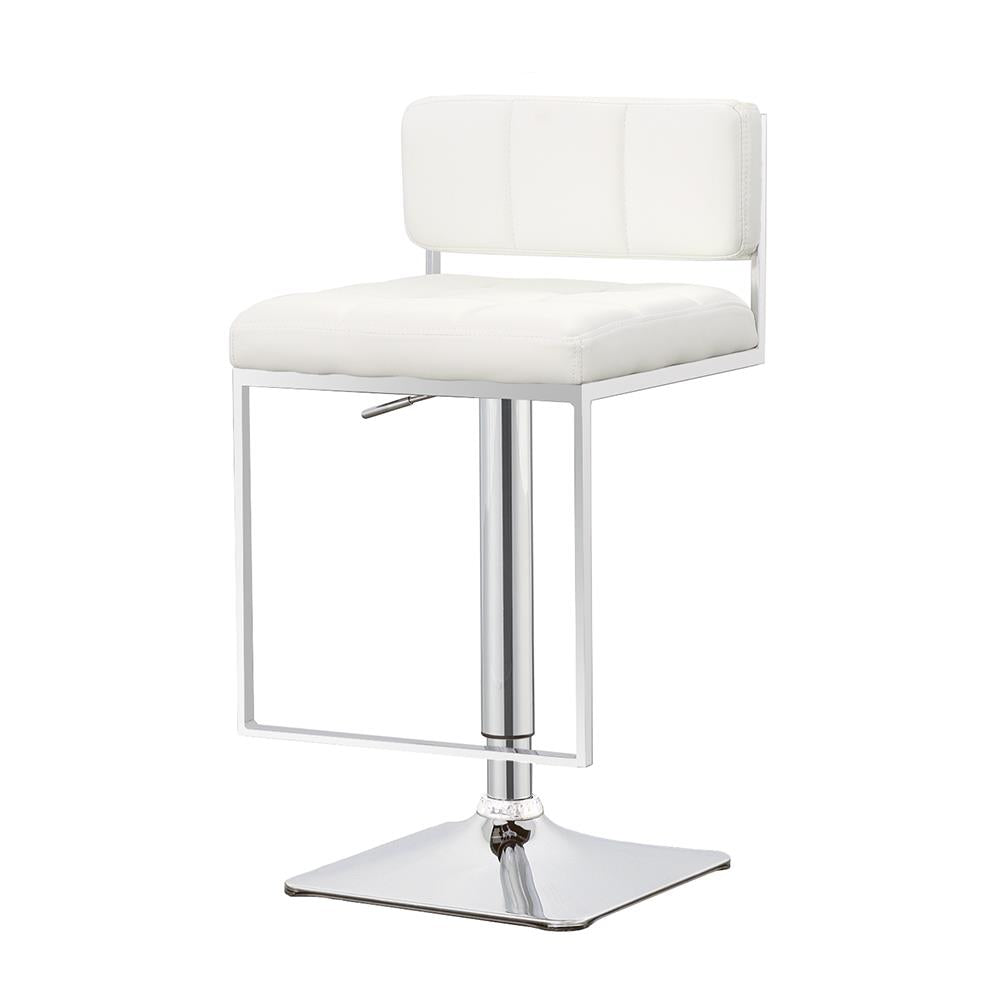 Alameda Adjustable Bar Stool White and Chrome