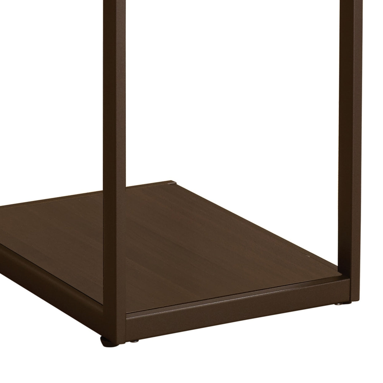Rectangular Accent Table with Bottom Shelf Brown
