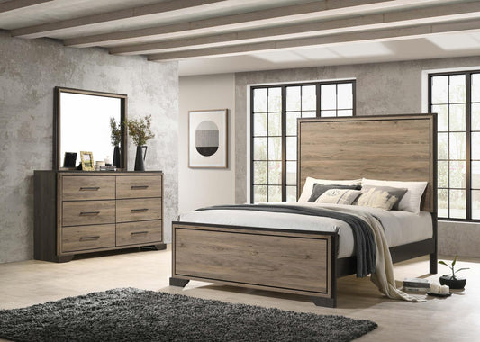 Baker 3-piece Eastern King Bedroom Set Brown and Light Taupe