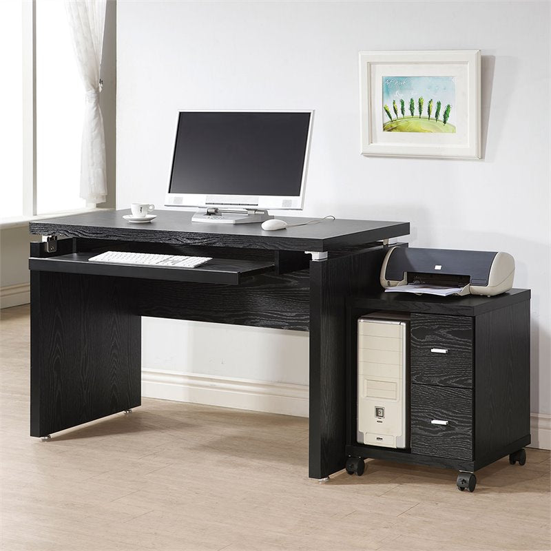 Russell 2-drawer CPU Stand Black Oak