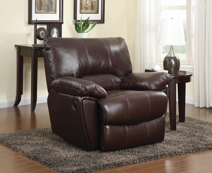 Clifford Pillow Top Arm Recliner Chocolate