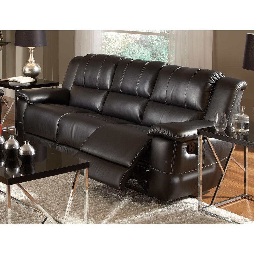 Lee Pillow Arm Motion Sofa Black