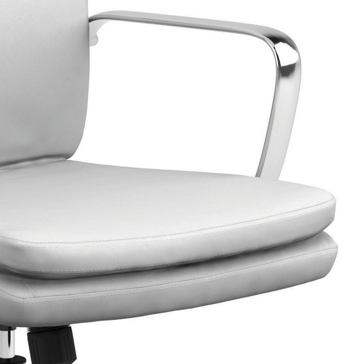 Standard Back Upholstered Office Chair White