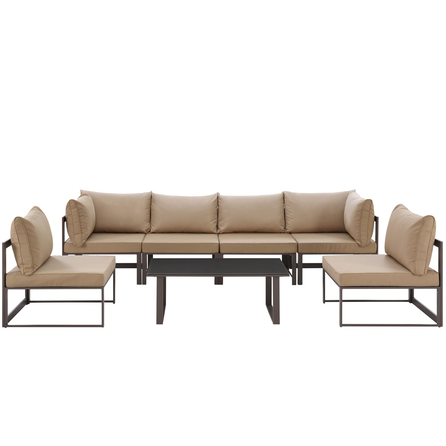 Fortuna 7 Piece Outdoor Patio Sectional Sofa Set