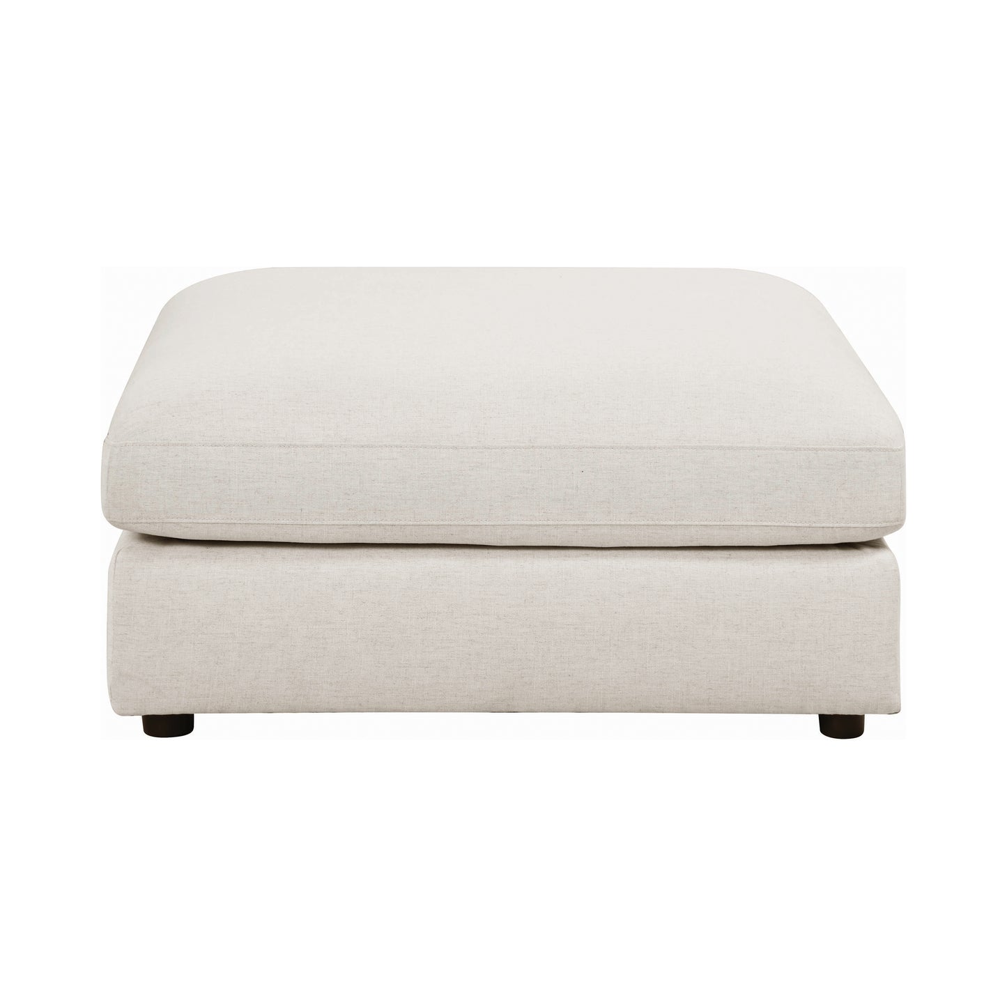 Serene Upholstered Rectangular Ottoman Beige