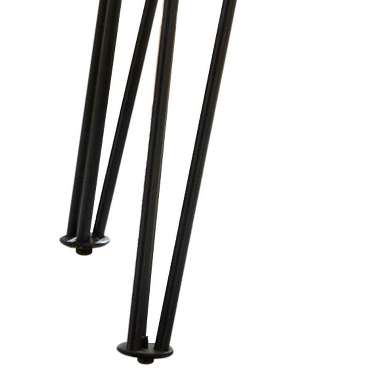 Gano End Table with Hairpin Leg Natural and Matte Black