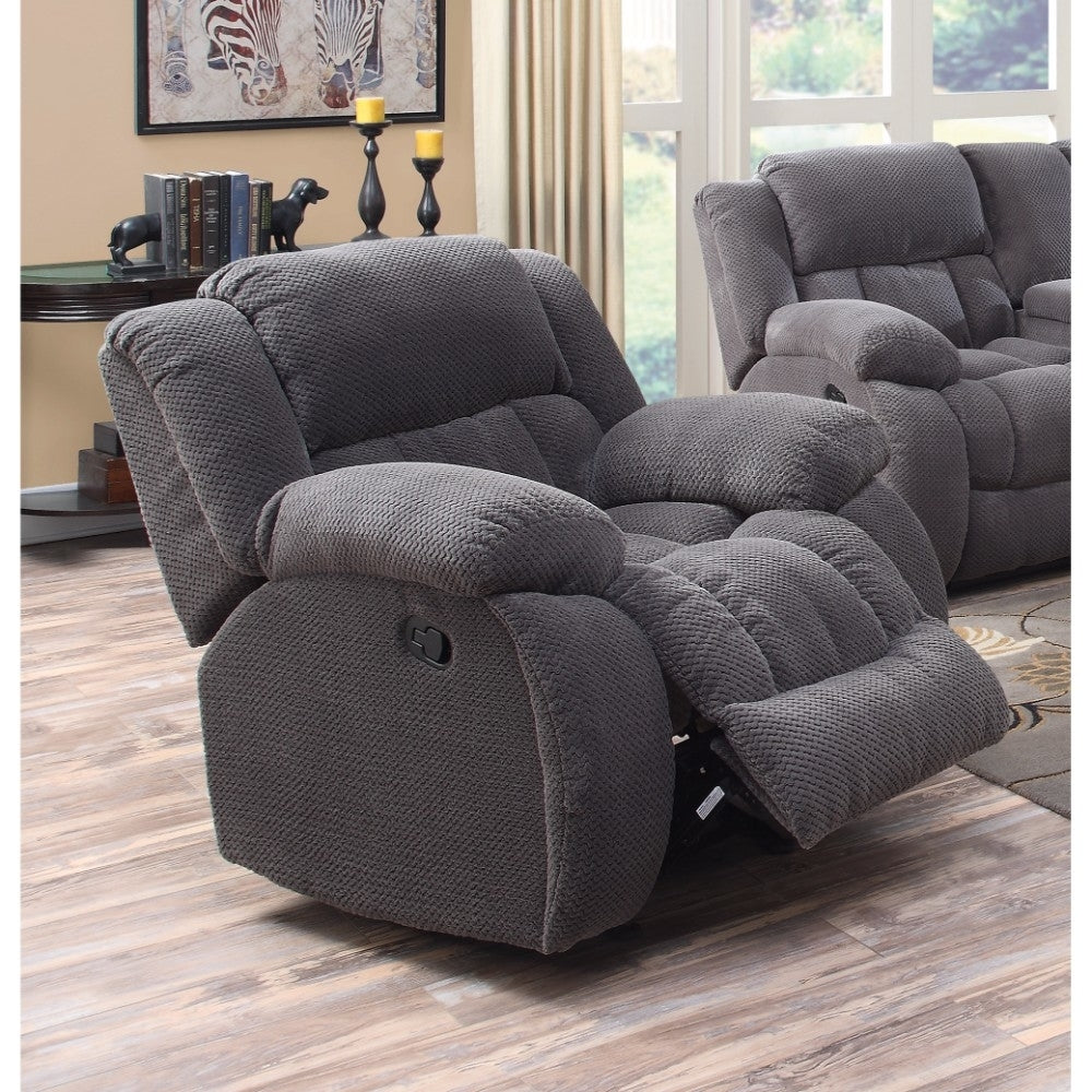 Weissman Upholstered Glider Recliner Charcoal