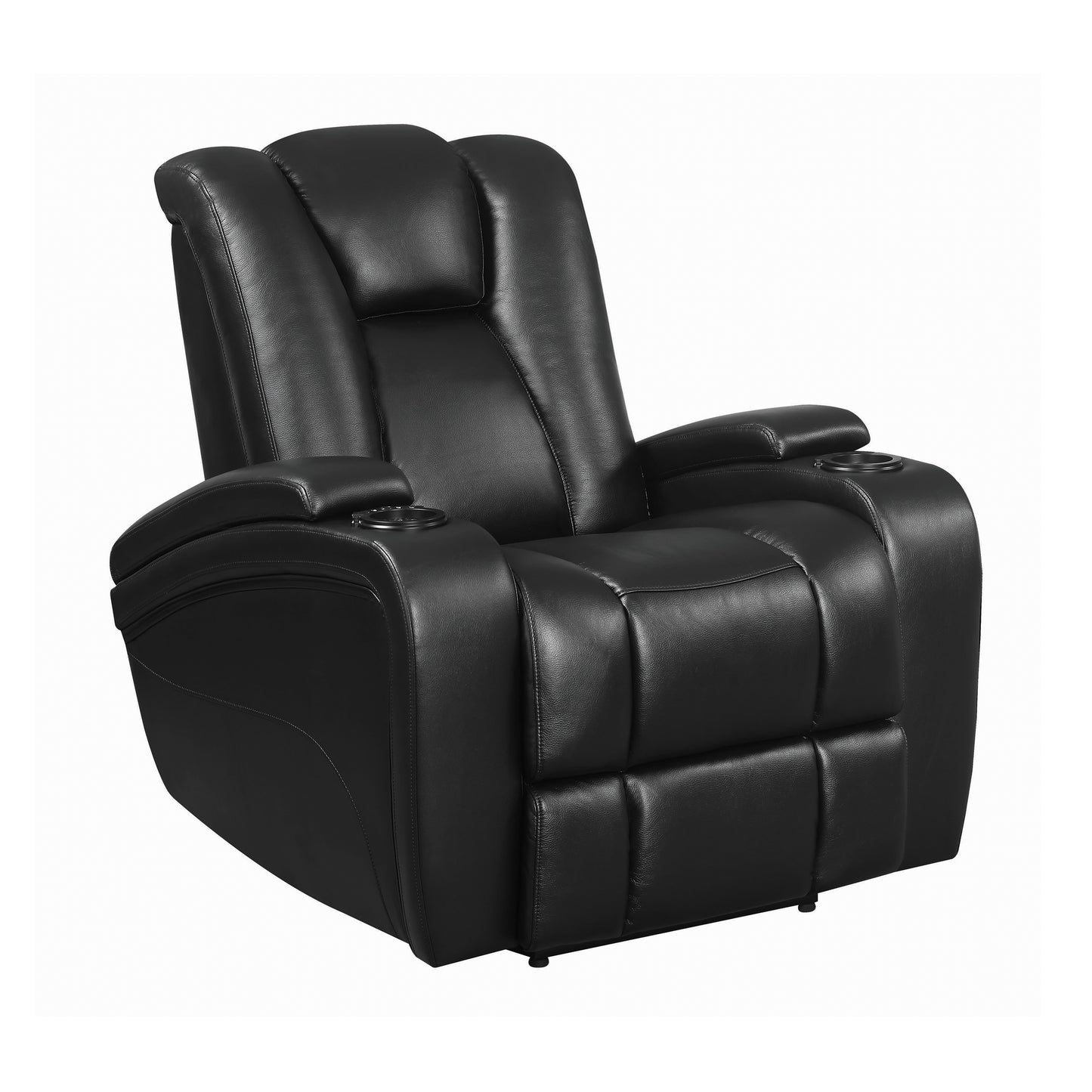 Delange Power^2 Recliner with Headrest Black