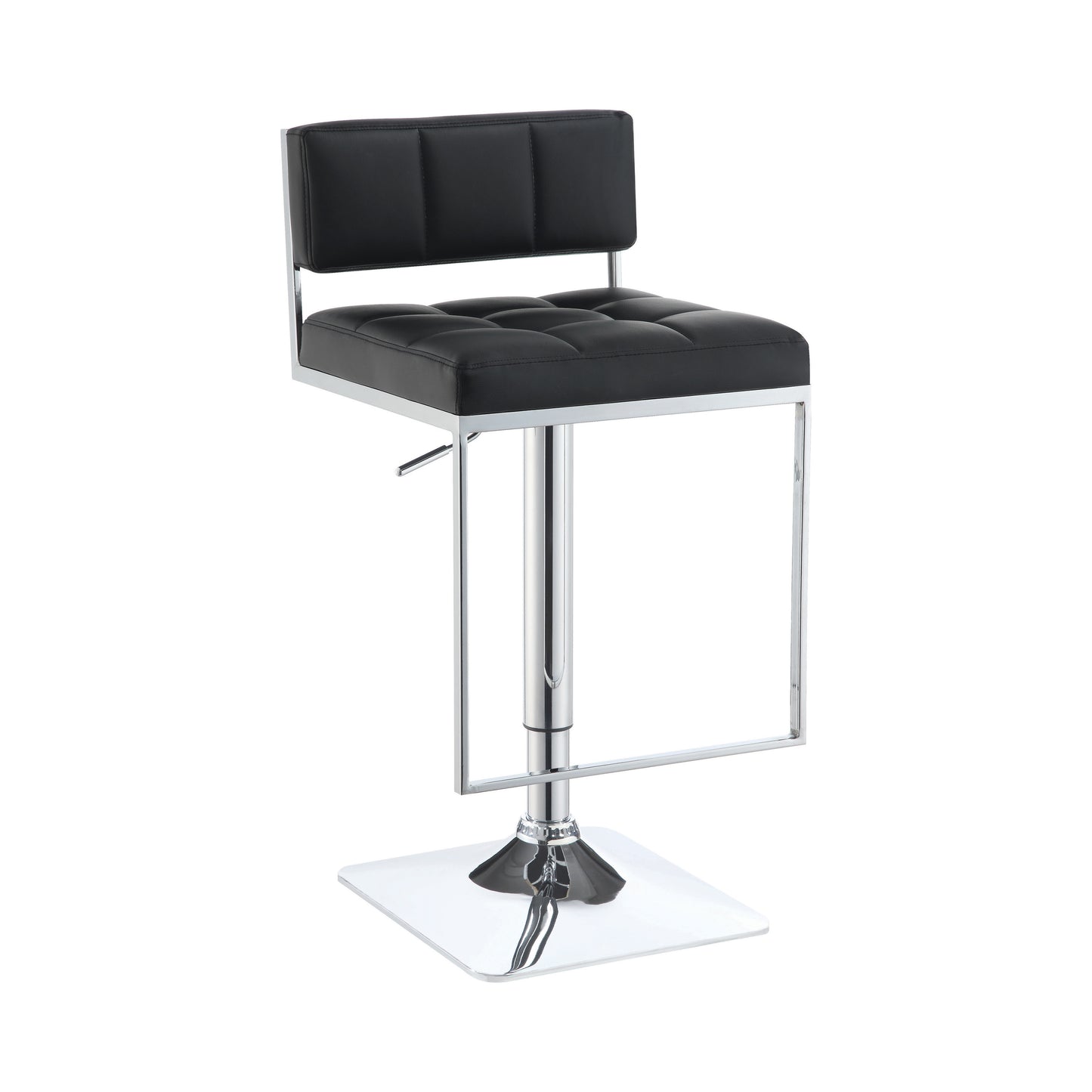 Alameda Adjustable Bar Stool Chrome and Black