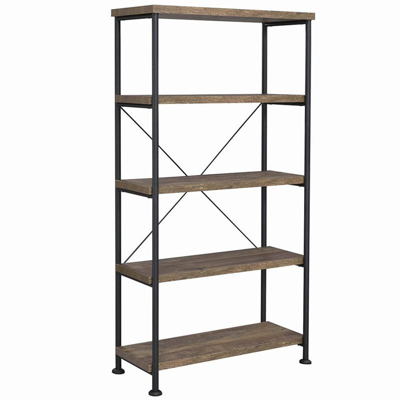 Analiese 4-shelf Bookcase Rustic Oak