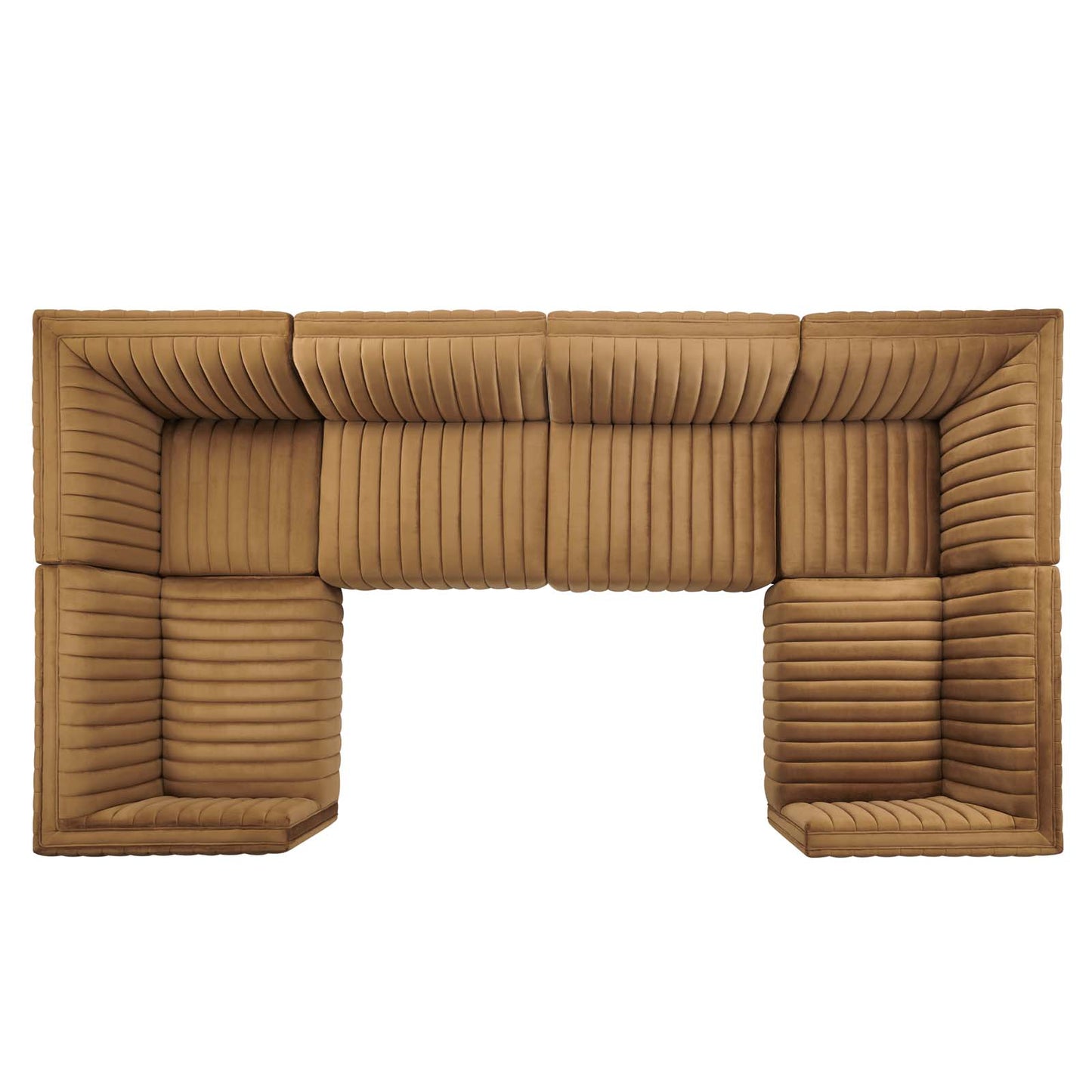 Conjure Channel Tufted Performance Velvet 6-Piece Sectional