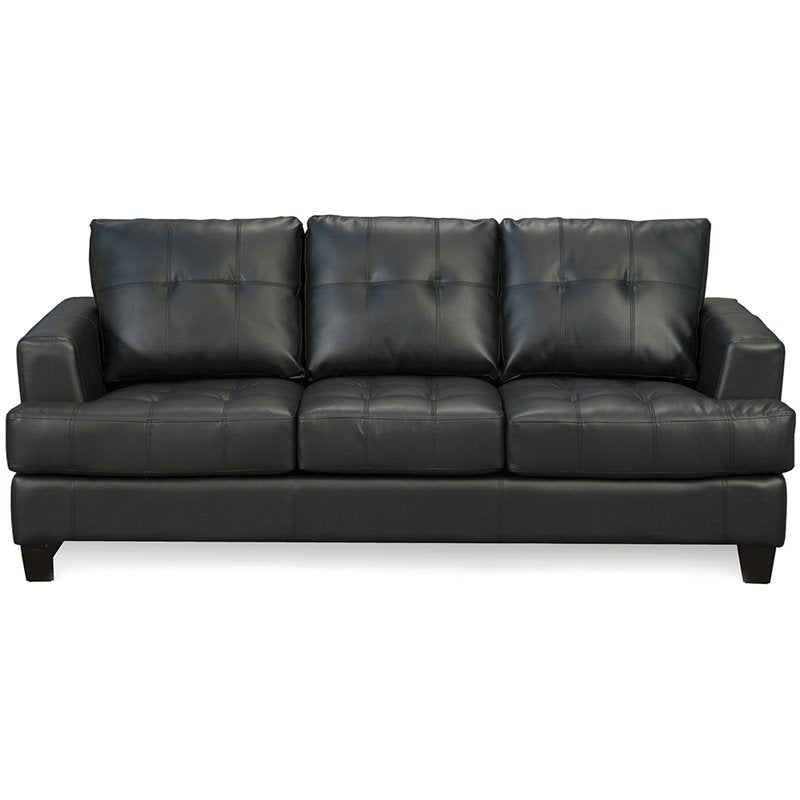 Samuel Upholstered Tufted Sofa Black