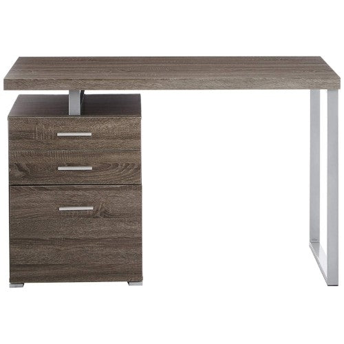 3-drawer Brennan Office Desk Weathered Grey