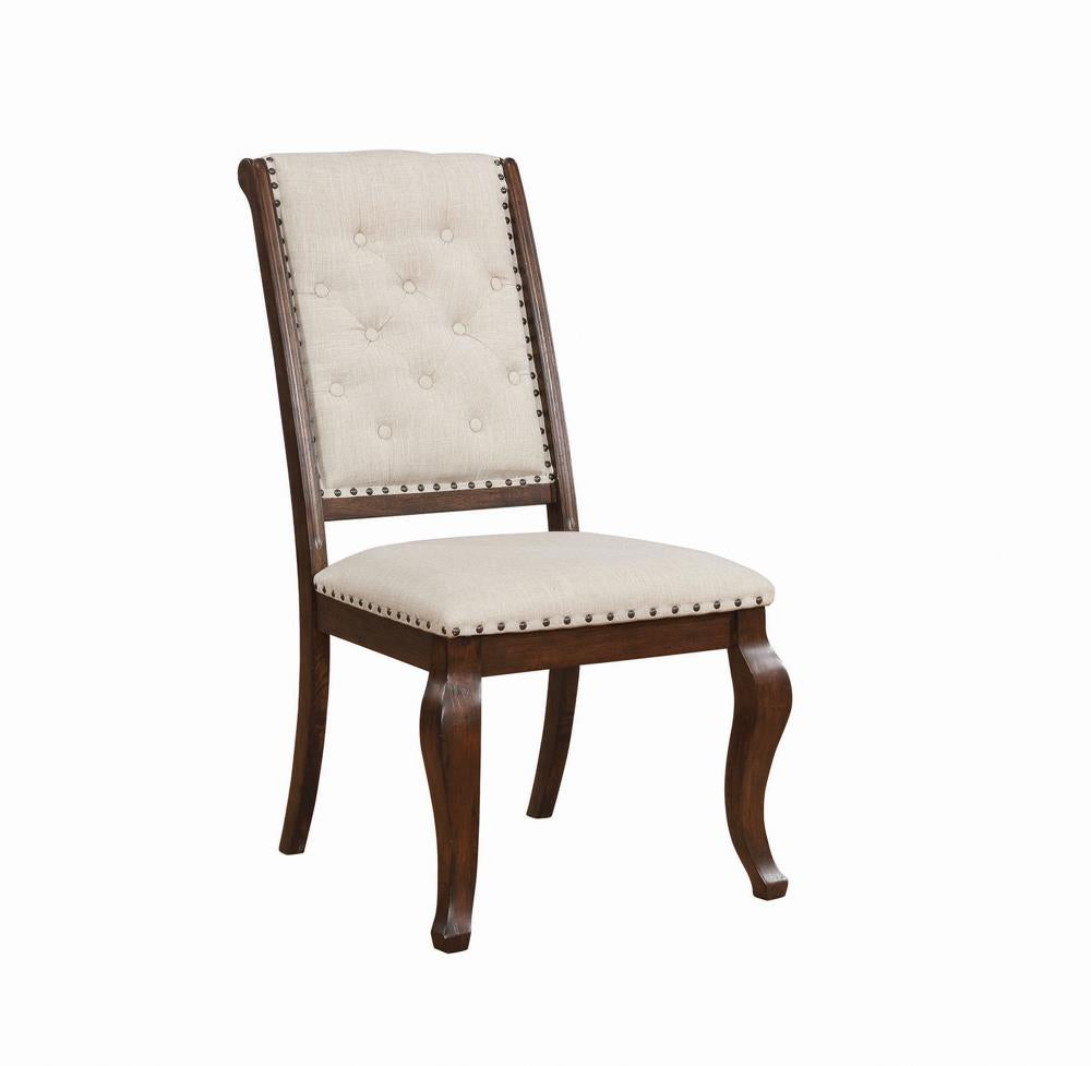 Brockway Cove Tufted Dining Chairs Cream and Antique Java (Set of 2)