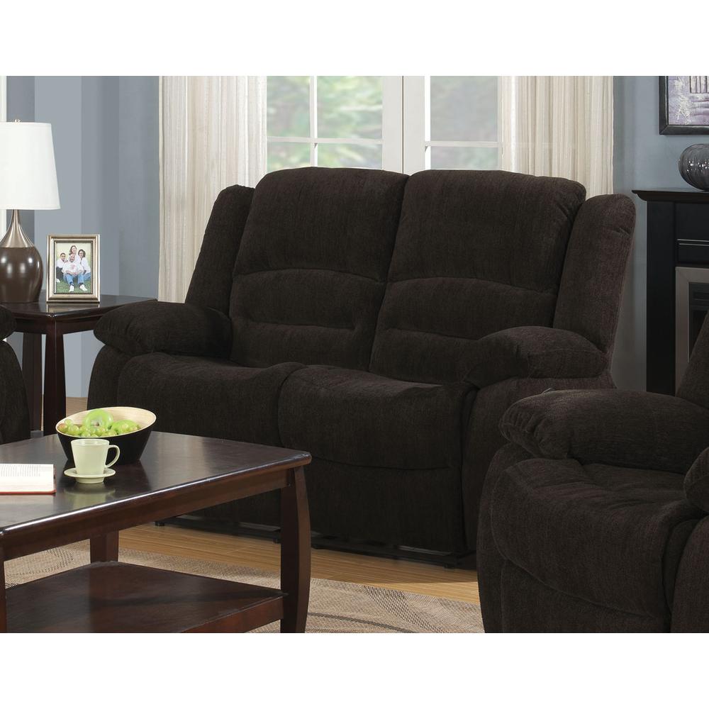 Gordon Pillow Top Arm Motion Loveseat Chocolate