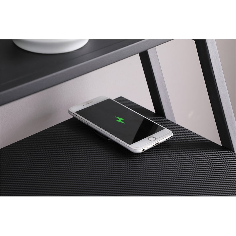 Xavier Writing Desk with USB Ports Black