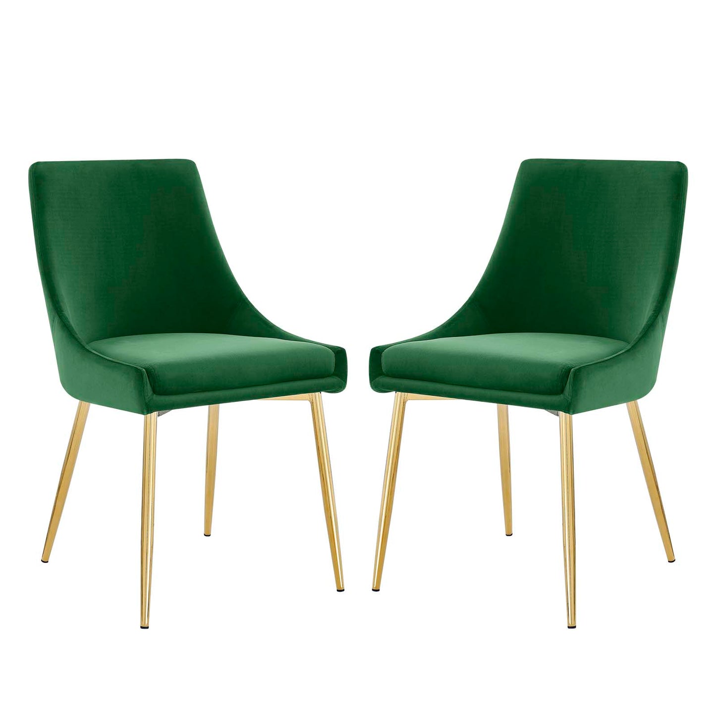 Viscount Performance Velvet Dining Chairs - Set of 2