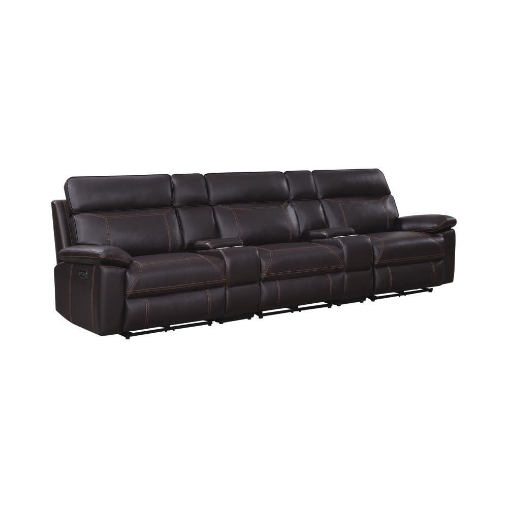 Albany Upholstered Power Reclining Seat and Power Headrest Home Theater