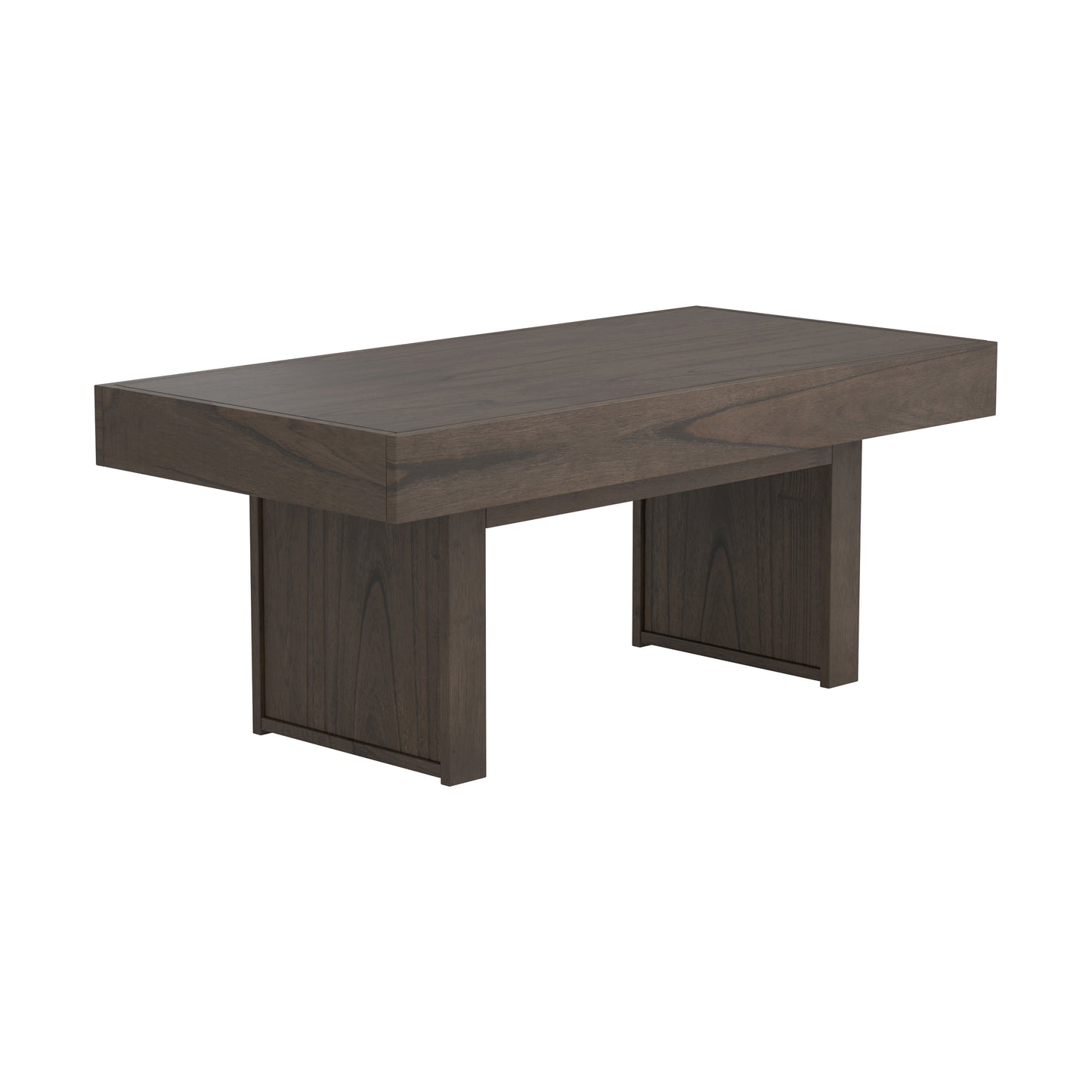 Rectangle Coffee Table with Hidden Storage Wheat Brown