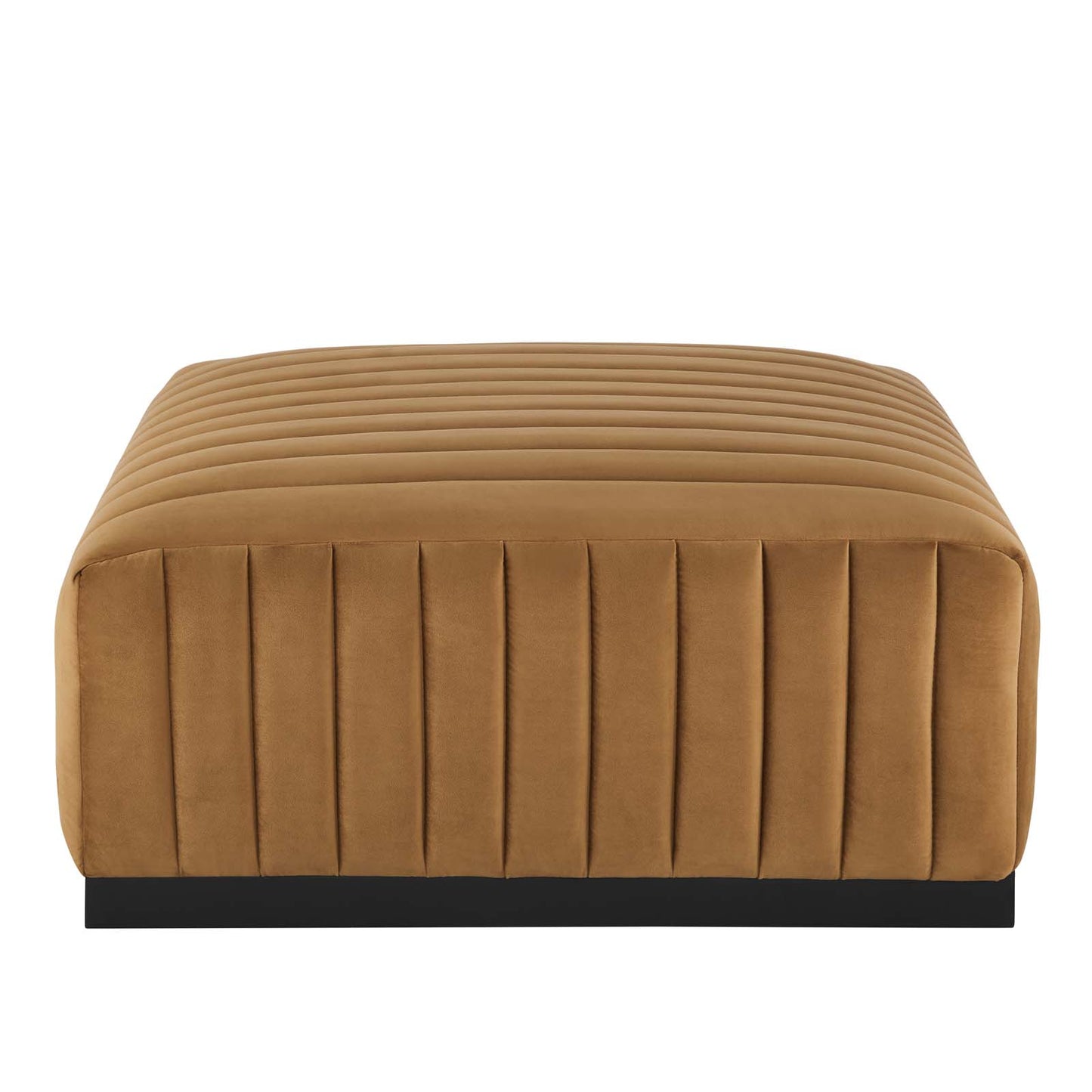 Conjure Channel Tufted Performance Velvet Ottoman