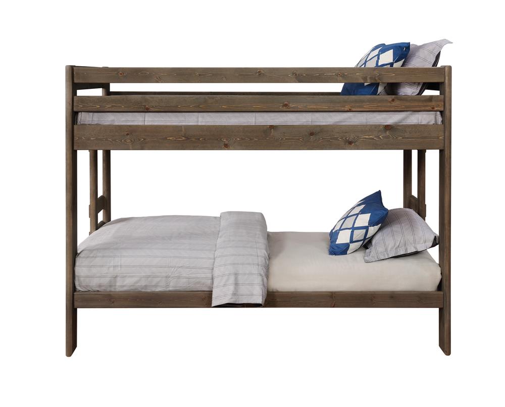 Wrangle Hill Twin over Twin Bunk Bed Gun Smoke