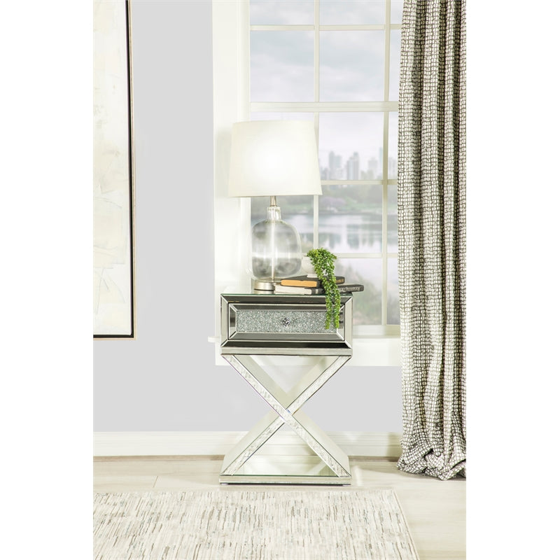 1-drawer Accent Table Mirror