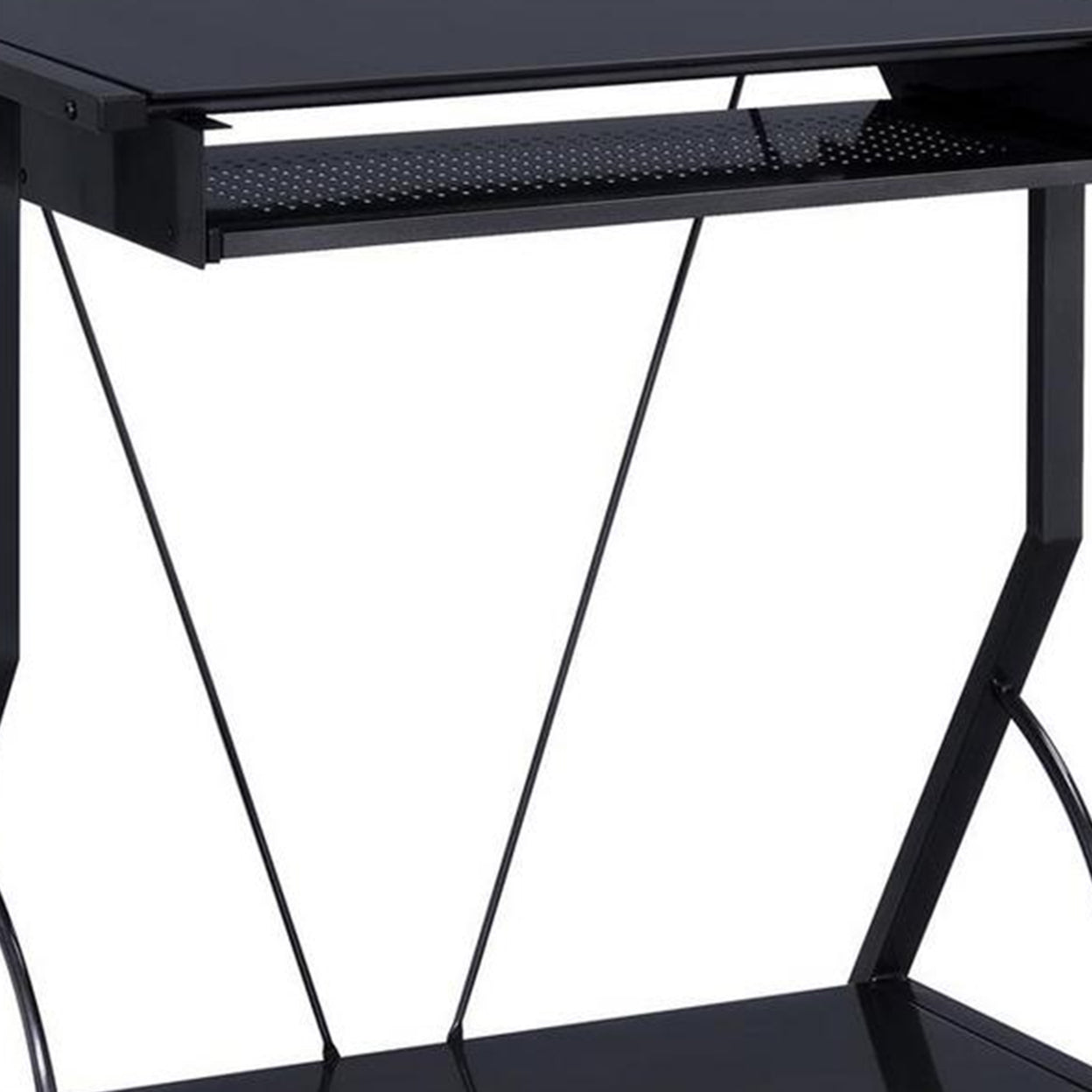 Alastair Computer Desk with Keyboard Tray Black