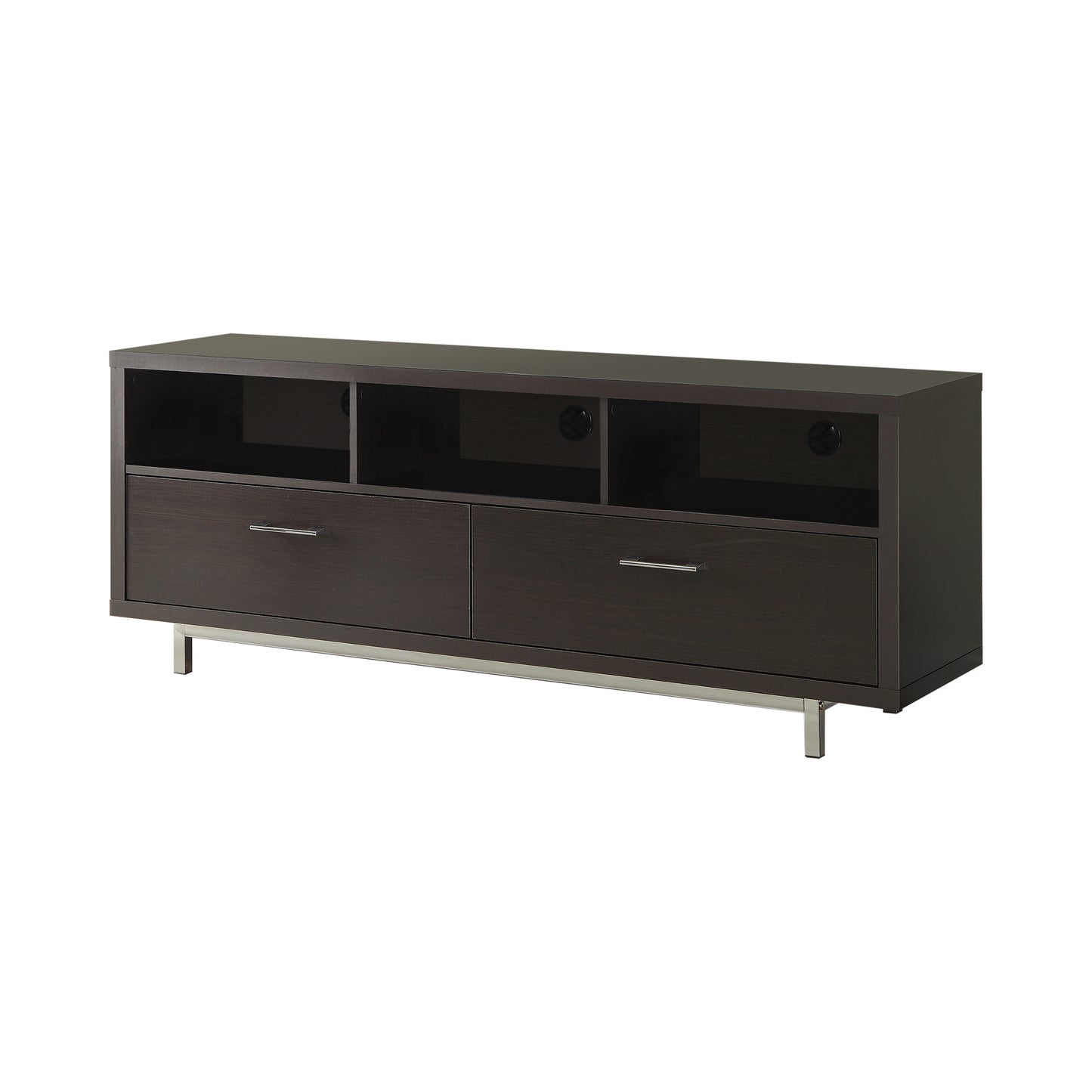 2-drawer Rectangular TV Console Cappuccino