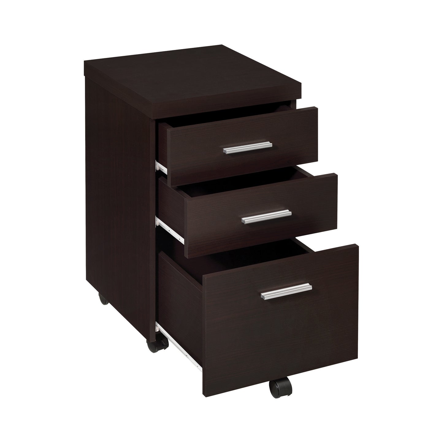 Skeena 3-drawer Mobile Storage Cabinet Cappuccino