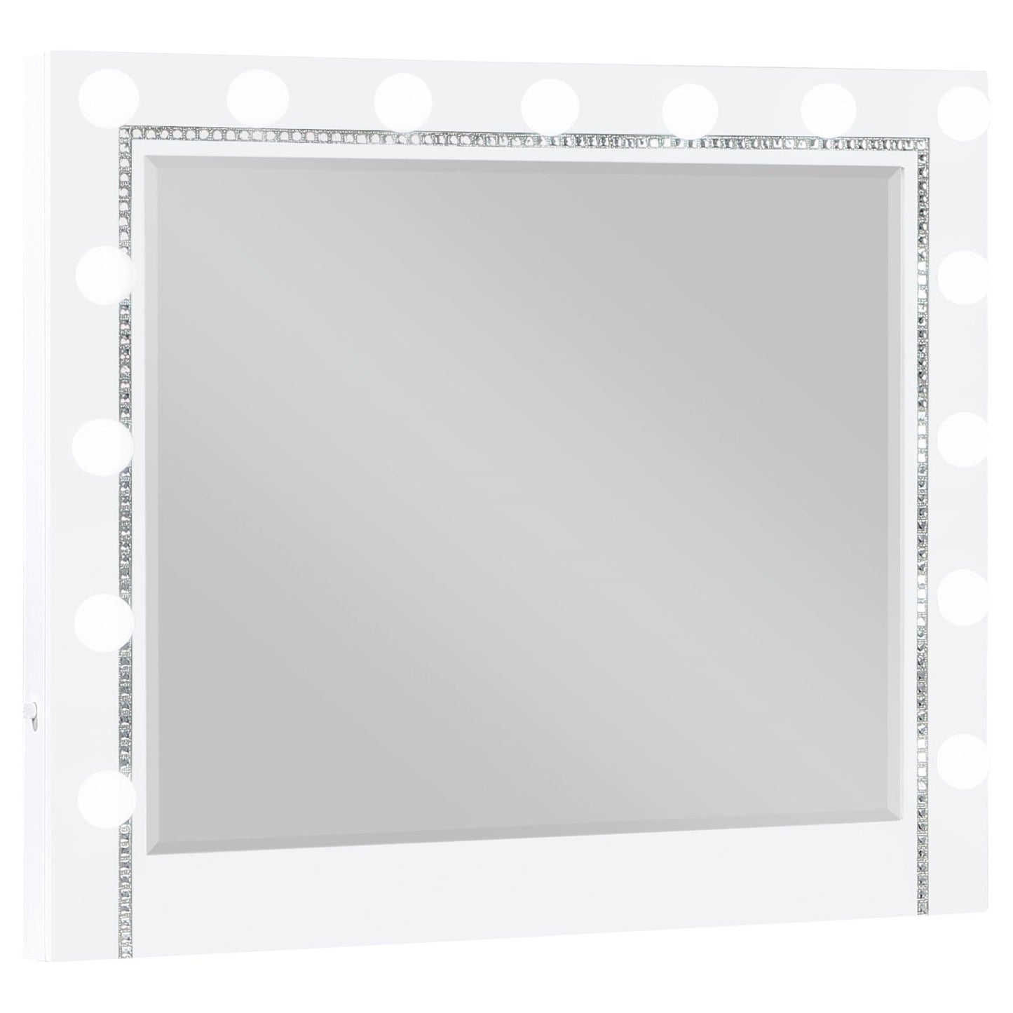 Eleanor White Rectangular Mirror with Light