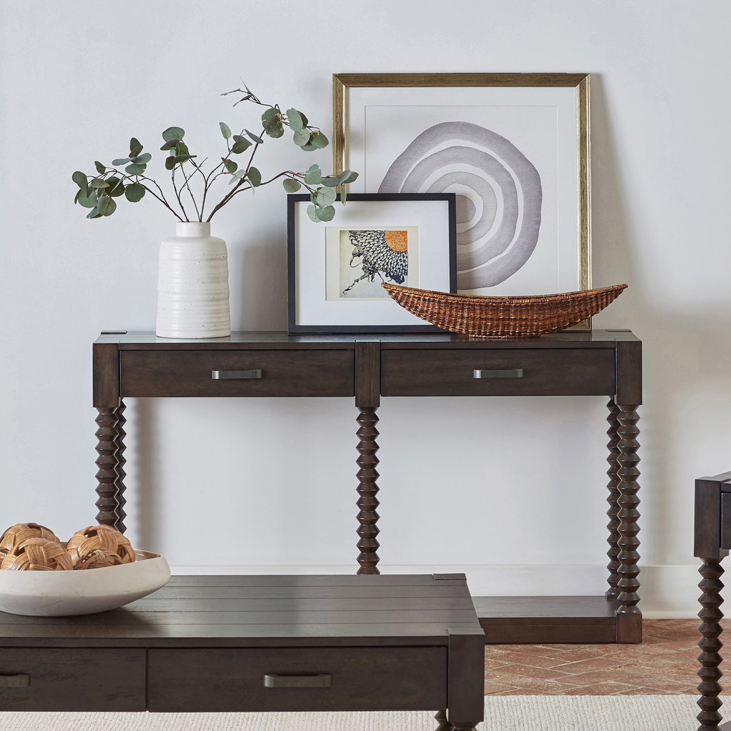 Meredith 2-drawer Sofa Table Coffee Bean