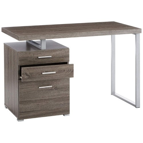 3-drawer Brennan Office Desk Weathered Grey