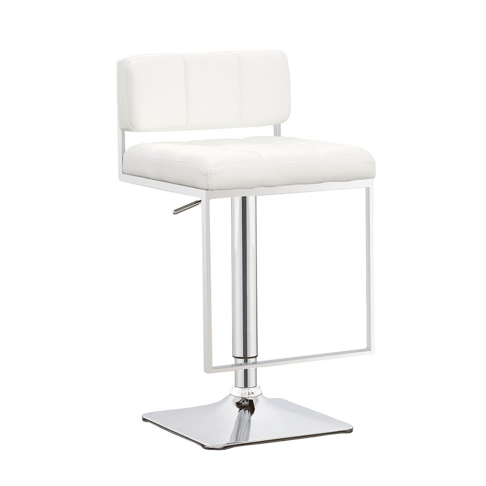 Alameda Adjustable Bar Stool White and Chrome
