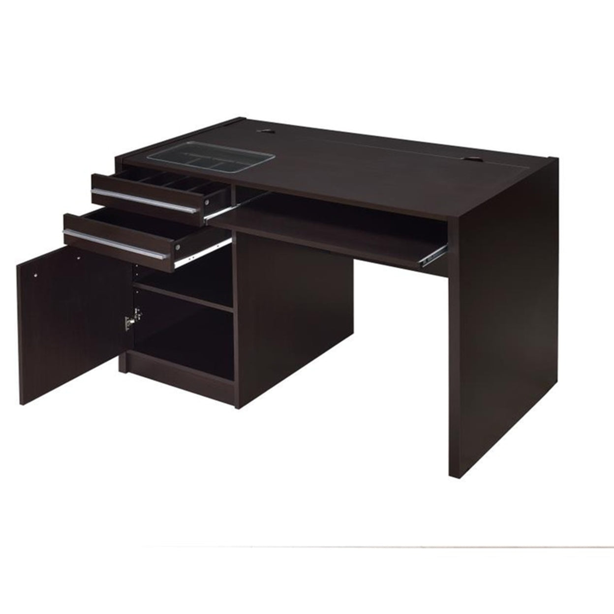 Halston Rectangular Connect-it Office Desk Cappuccino
