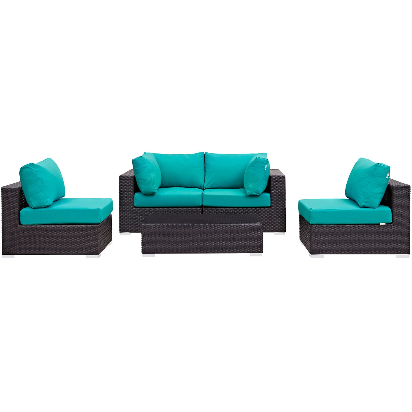 Convene 5 Piece Outdoor Patio Sectional Set