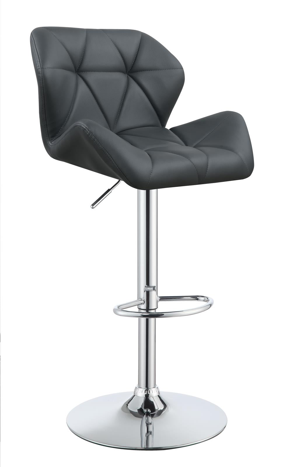 Berrington Adjustable Bar Stools Chrome and Grey (Set of 2)