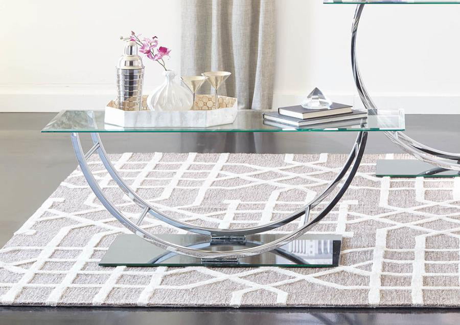 U-shaped Coffee Table Chrome