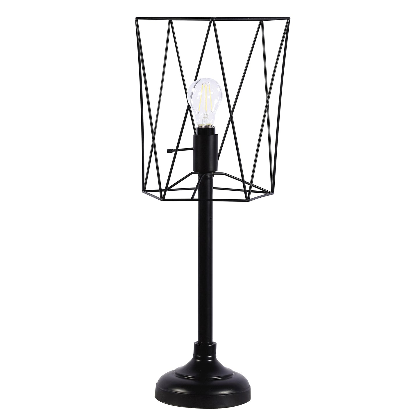 Metal Slender Torch Table Lamp Black