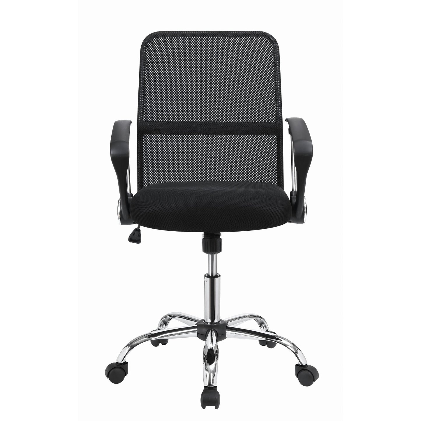 Office Chair with Mesh Backrest Black and Chrome