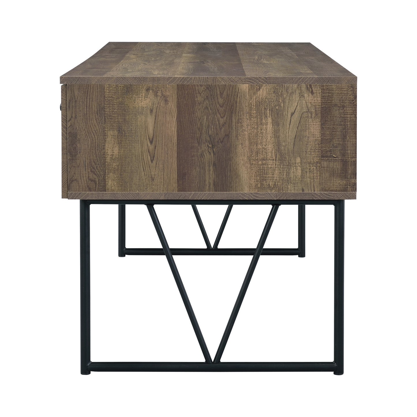 Analiese 4-drawer Writing Desk Rustic Oak