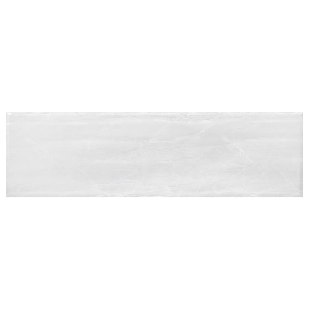 Adabella U-base Rectangle Sofa Table White and Chrome