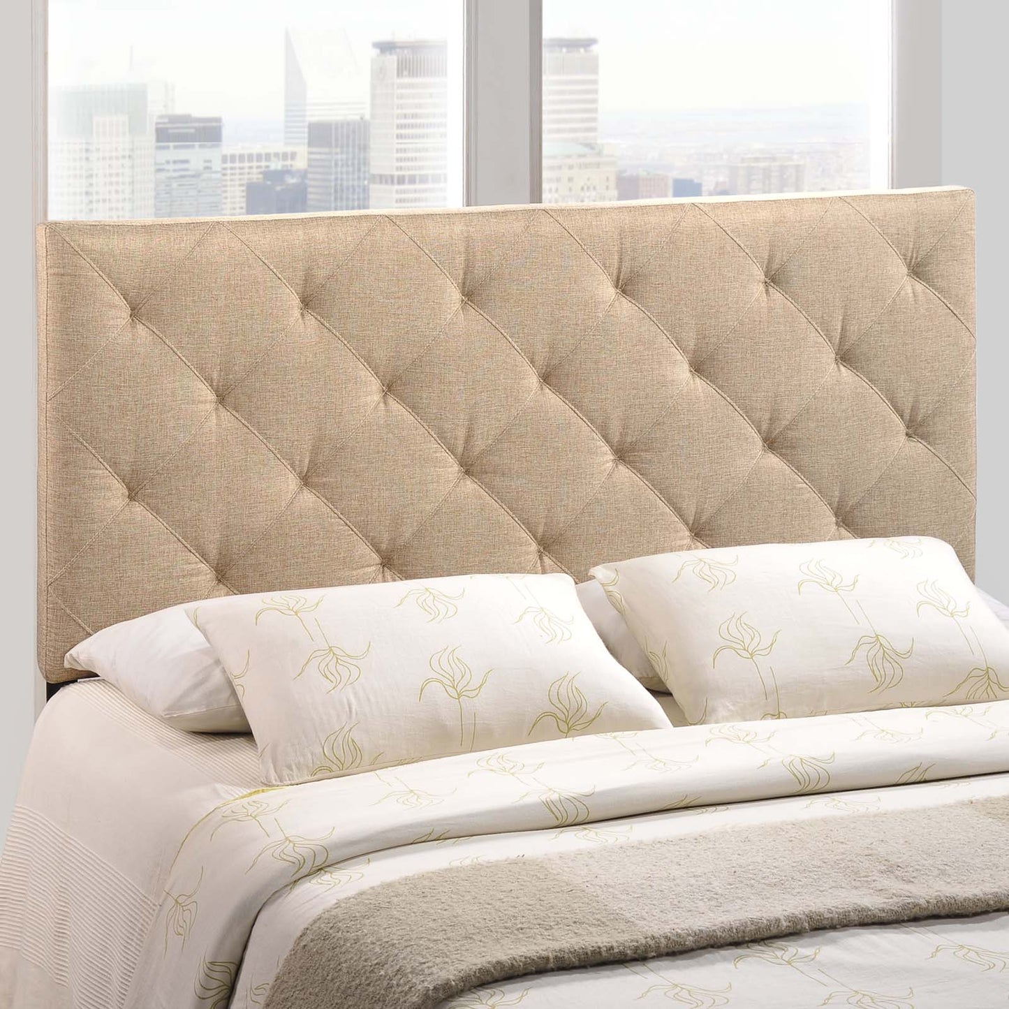 Theodore Queen Upholstered Fabric Headboard