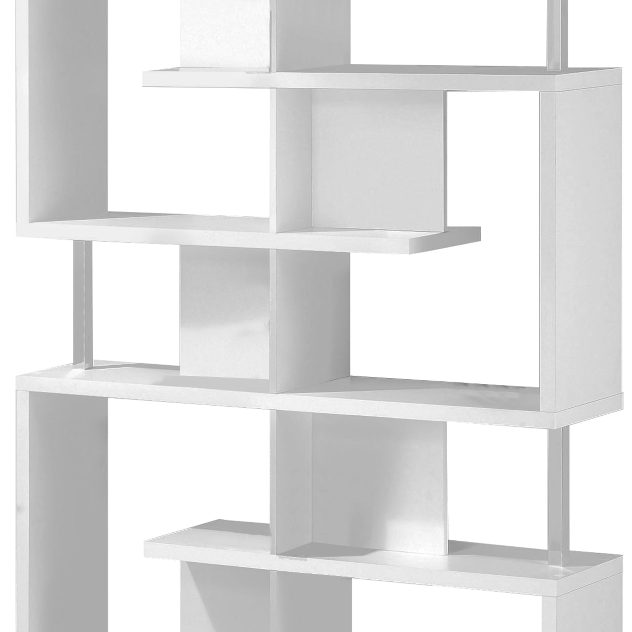Hoover 5-tier Bookcase White and Chrome