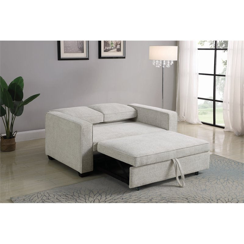 Helene Upholstered Sleeper Sofa Bed Beige