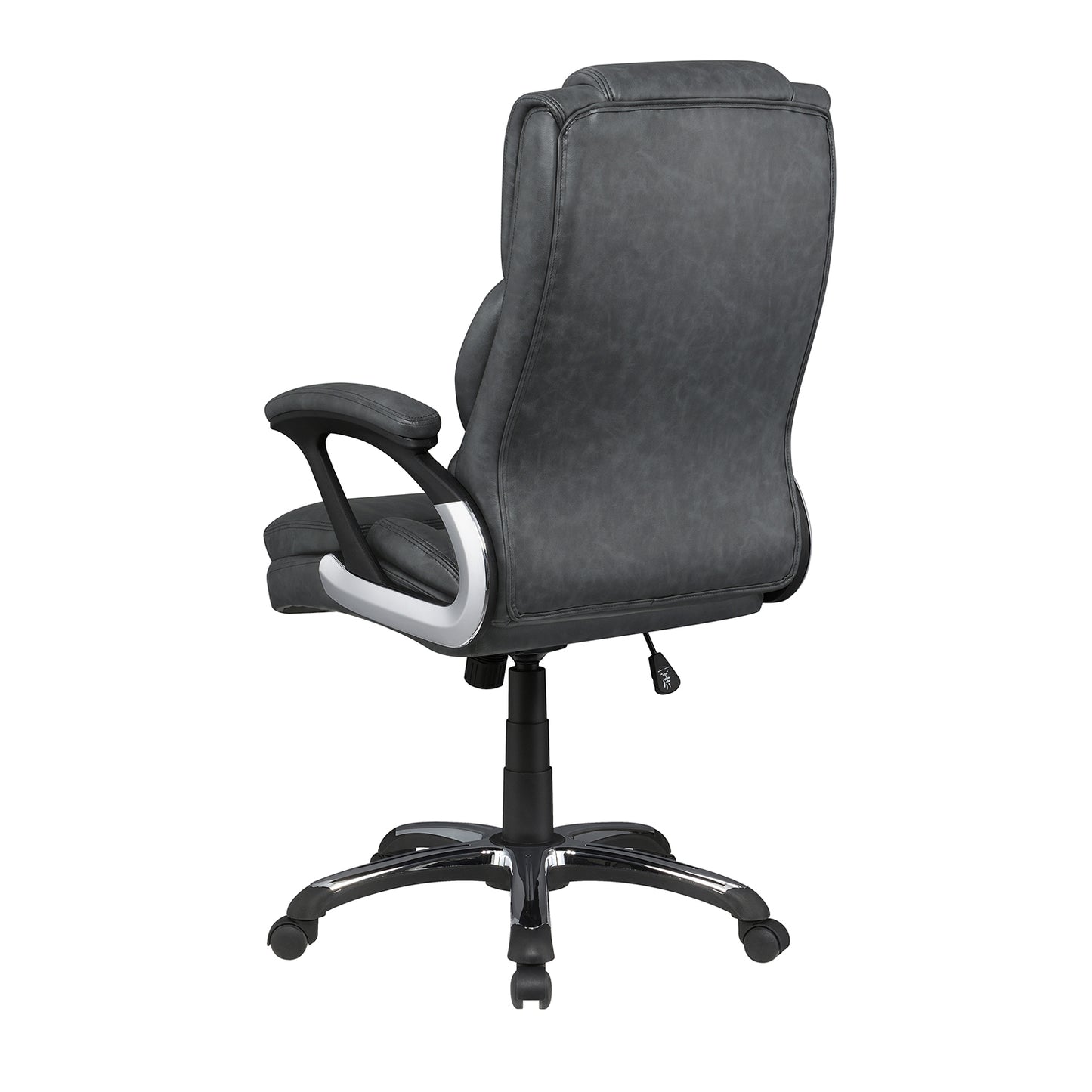 Adjustable Height Office Chair with Padded Arm Grey and Black