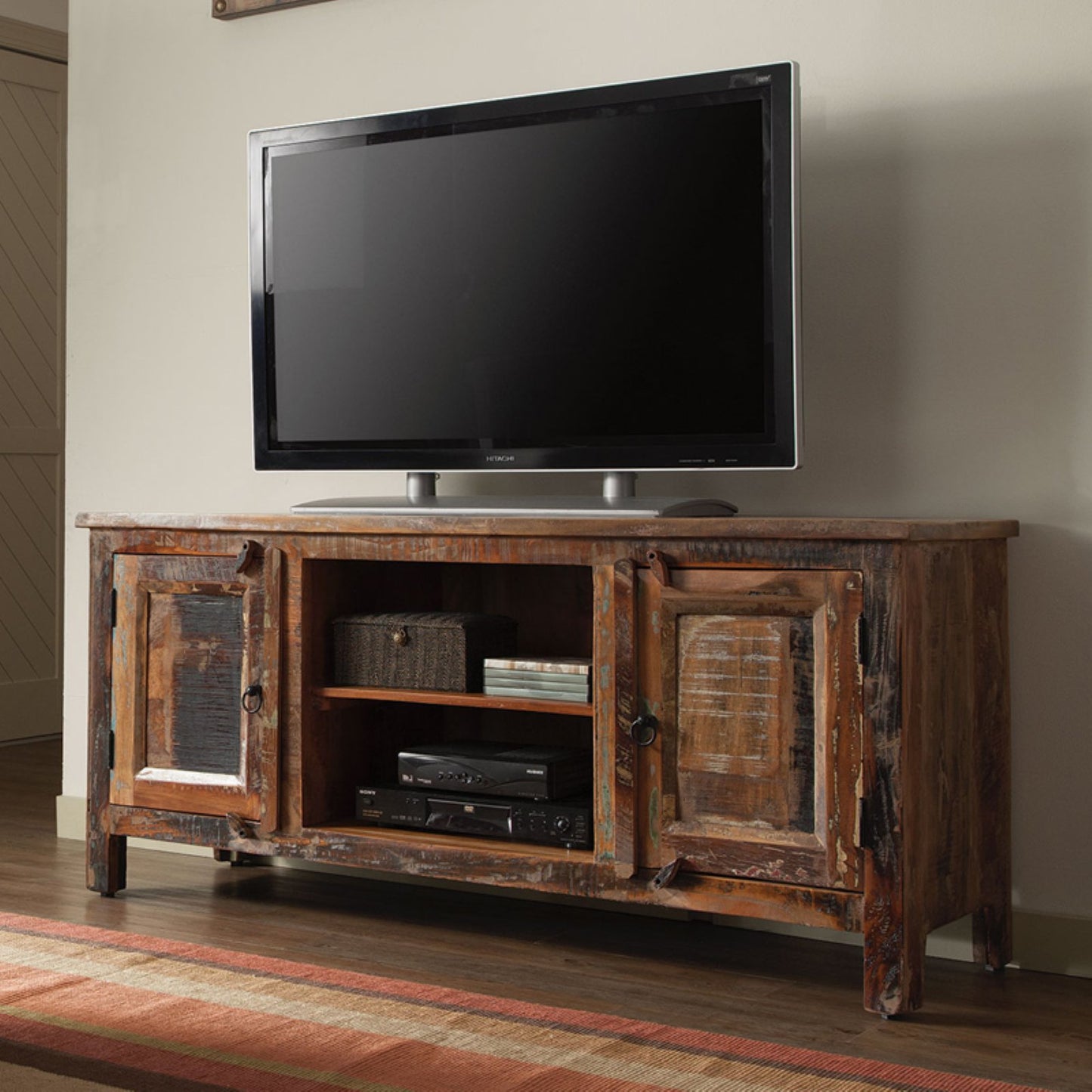 2-door TV Console Reclaimed Wood