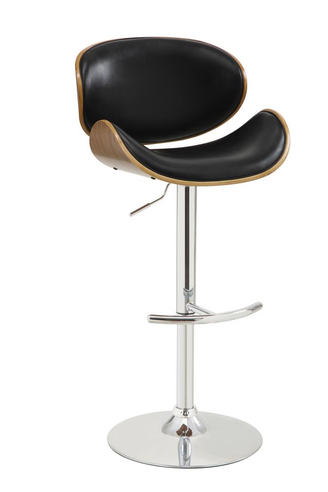 Harris Adjustable Bar Stool Black and Chrome