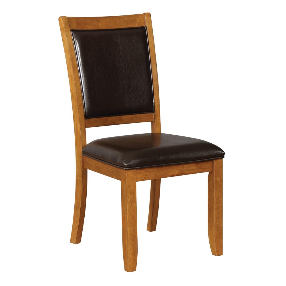 Nelms Upholstered Side Chairs Deep Brown and Black (Set of 2)